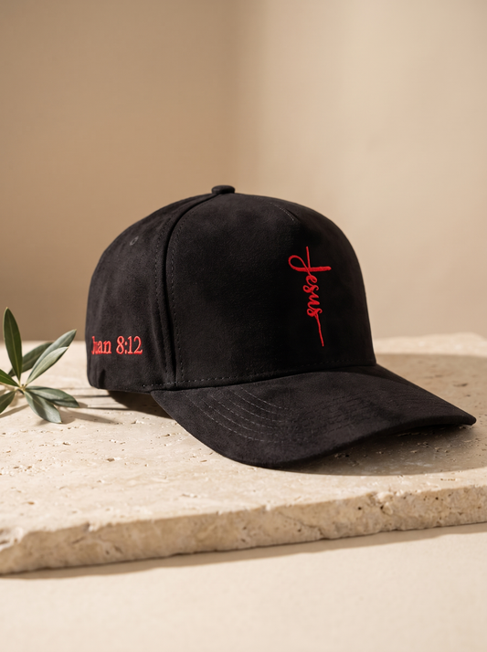 Gorra cristiana juan 8:12 (negra)