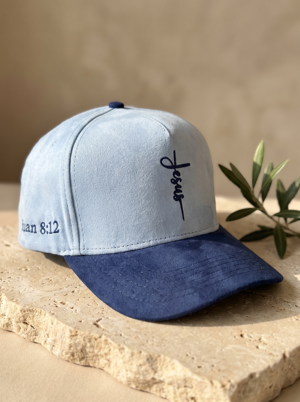 Gorra cristiana juan 8:12 (azul)