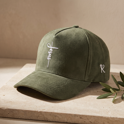 Gorra cristiana juan 8:12 (verde militar)