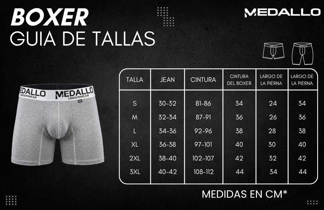 Bóxer media pierna Algodón