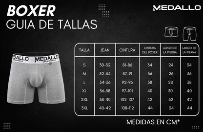Bóxer media pierna Algodón